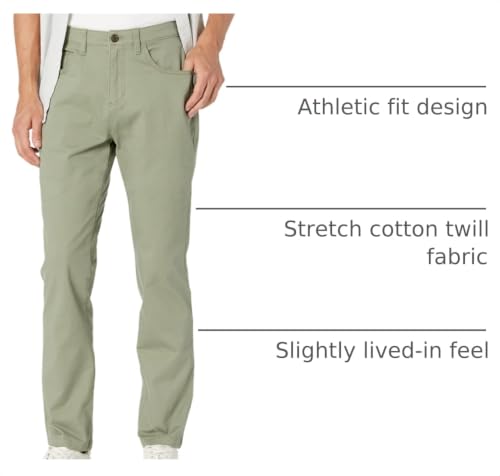 Image of Amazon Essentials Men's Athletic Fit Chinos, Work Pants, 5-Pocket, Cotton Stretch
