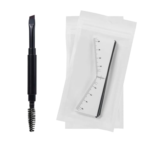 50PCS Eyebrow Stencil Kit with Dual-Ended Brush - Professional Brow Shaping Tools for Precise Makeup Application