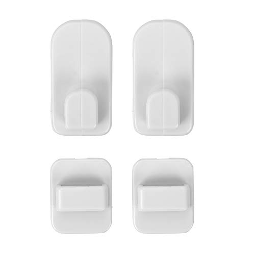 Crochet Collant Set ABS Ruban adhésif de Suspension Support de télécommande pour la télévision Mur de Stockage Climatiseur contrôleur 2pcs / Set,Blanc Cover
