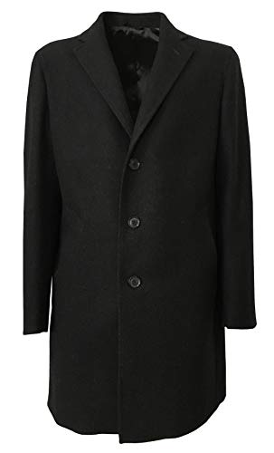 95% lana 5% cashmere Luigi Bianchi Cappotto Uomo Grigio vestibilità Regular Slim 95% Lana 5% Cashmere tg. 52