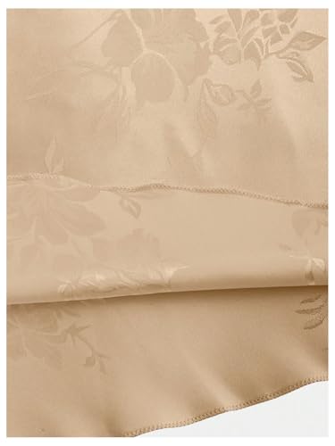 Image of Floerns Women's Spaghetti Strap Cowl Neck Long Slip Satin Silk Midi Dress
