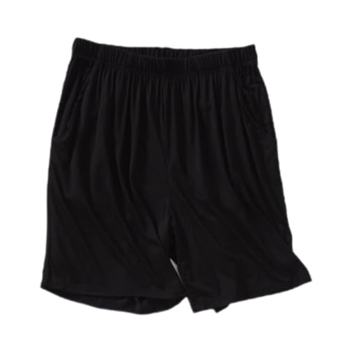 Weardear Pantalones Pijama Mujer con Bolsillos Partes de Abajo de Pijamas Cortos Ropa Deporte Talla Grande, Negro, XXL