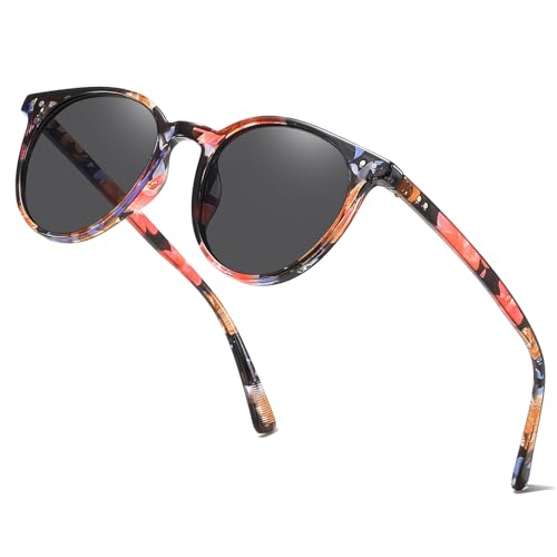 Image of Small Round Polarized Sunglasses for Women Men Compact Vintage Style UV400 Protection Classic Lightweight