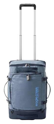 Eagle Creek Cargo Hauler XT Wheeled Duffel - Wheeled Backpack Duffel - Deployable Backpack Straps - Lockable U-Lid & Easy Access Compartment - Glacier Blue