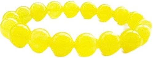 JEWELZ yellow jade bracelet, 10mm jade bracelet, yellow bracelet, bead bracelet women, stretch bracelet, yellow jewelry gift, gift ideas for women
