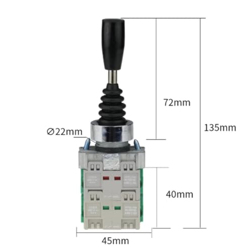 Interruptor de palanca momentáneo 22mm para solucionar fallos de espacio en paneles 4 NO 2