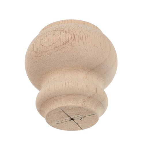 GRADENEVE Patas Redondas de Madera Maciza para Sofá y Mesa Patas de Muebles Decorativas Estilo Francés 8x8 Cm para Muebles y Tocadores