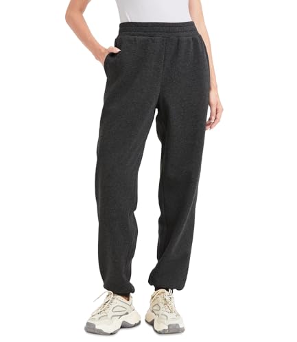 CHARM MILES Womens Fleece Lined Sweatpants High Waisted Casual Baggy Sweatpants with Pockets Thermal Cuffed Ankle Winter Jogger Pants Grey
