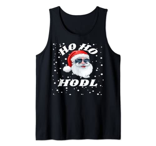 Crypto Santa Ho Ho Hodl Divertido Navidad Santa Claus Camiseta sin Mangas