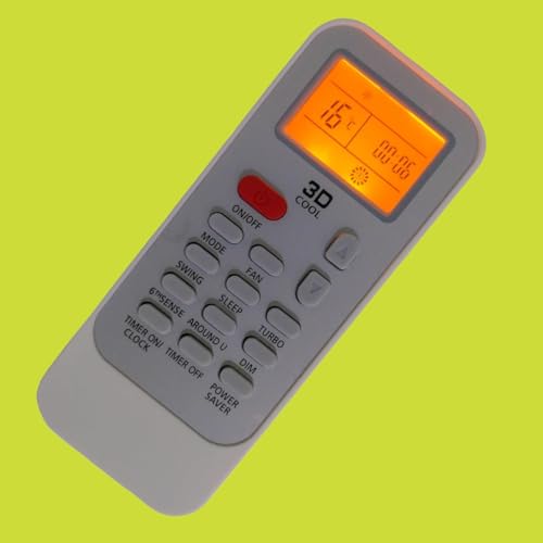 Image of AMAZOR Compatible /Replacement Whirlpool AC Remote Control - Suitable for 1 Ton, 1.5 Ton, 2 Ton Split & Window AC (Exact Matching Remote Required) (DG11J1-34 Light)