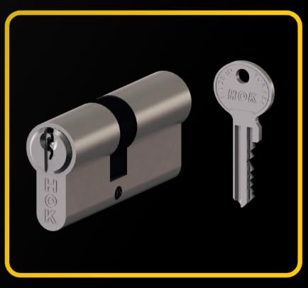 HOK Kilitleri Euro Cylinder Lock (31/31 (62mm)), Chrome - Image 4