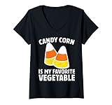 Photo Gallery donna candy corn is my favorite tee retro halloween regalo maglietta con collo a v Photo Gallery donna candy corn is my favorite tee retro halloween regalo maglietta con collo a v