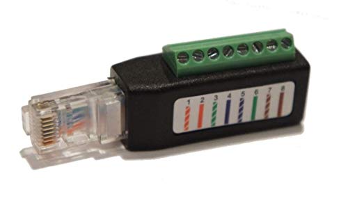 50 Pack RJ45 Male Plug 8 Conductor Terminal for Projects Cat5e Cat DIY 8 Pin Terminal