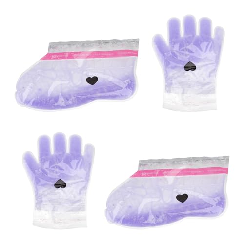 VOSAREA Cubiertas de cera de parafina para spa en color púrpura, 2 pares para terapia hidratante de manos y pies, ideales para tratamientos estéticos y cuidado artrosis