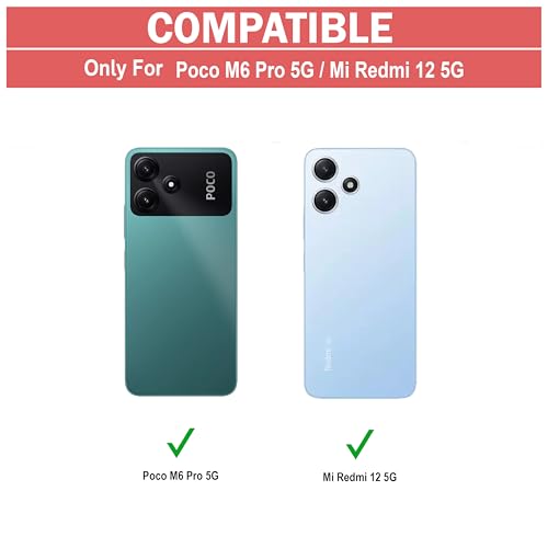 Image of Zapcase Back Case Cover for Poco M6 Pro 5G | Compatible for Poco M6 Pro 5G Back Case Cover | Clear Case with Camera Protection | (TPU + PC | Matte Black)