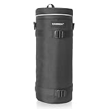 XAMOREST Camera Lens Case Bag for Photographyers, Zipper Waterproof Lens Protective Pouch Interior Size 6.29' x 15.35'(Nylon, Black)