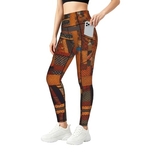 Conjuntos de entrenamiento con bolsillos para mujer que buscan leggings de tela africana cómodos