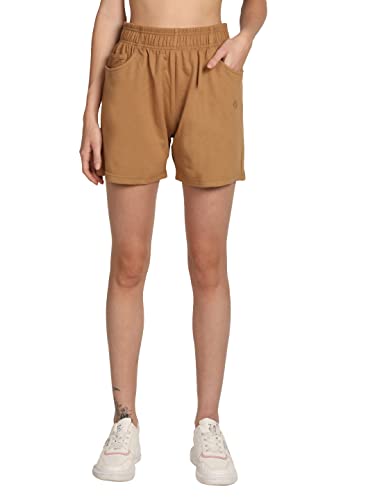 Image of CHKOKKO Women's Regular Cotton Regular Fit Plain Shorts for Women