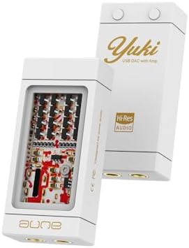 Aune Yuki Portable Usb Dac with Headphone Amplifier, Dsd256 32 Bit/768K Usb Dongle, 3.5Mm/4.4mm Balanced, for Smartphone/Iphone/Android Phone/Computer/Laptop/Ipad/Headphones
