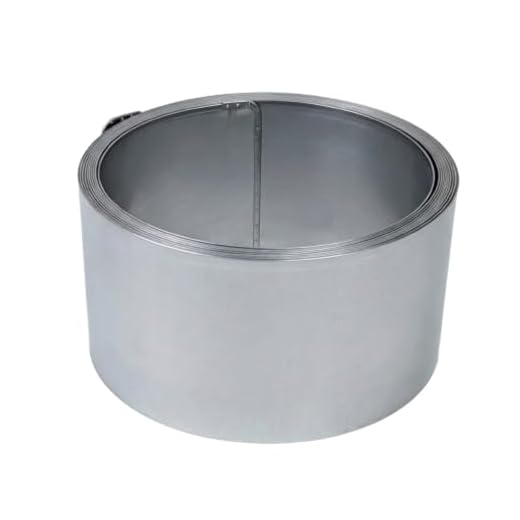 Rasenkante Metall 10m x 15cm 0,5mm verzinkt Rasenkantenband für Garten als Flexible Beeteinfassung Mähkante Beetumrandung Wurzelsperre