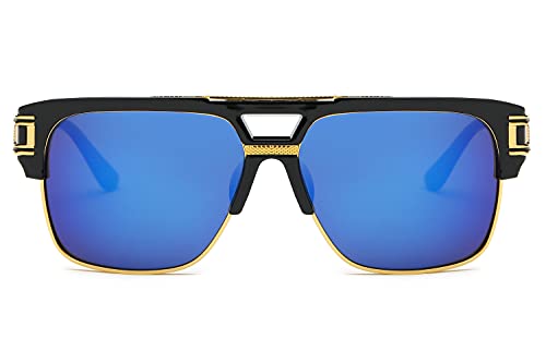 Image of Allt Square Aviator Large Fashion Sunglasses For Men Women Goggle Alloy Frame Glasses
