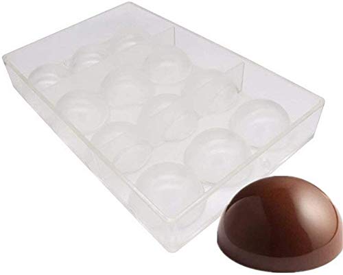 Moule chocolat demi-boule polycarbonate transparent pour bonbon et gelée