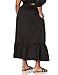 The Drop Women's Anupa Cotton Tiered Midi Skirt, Black, S