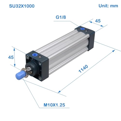 Cylindre pneumatique double effet SU32X1000 pour automatiser vos ouvertures et ateliers