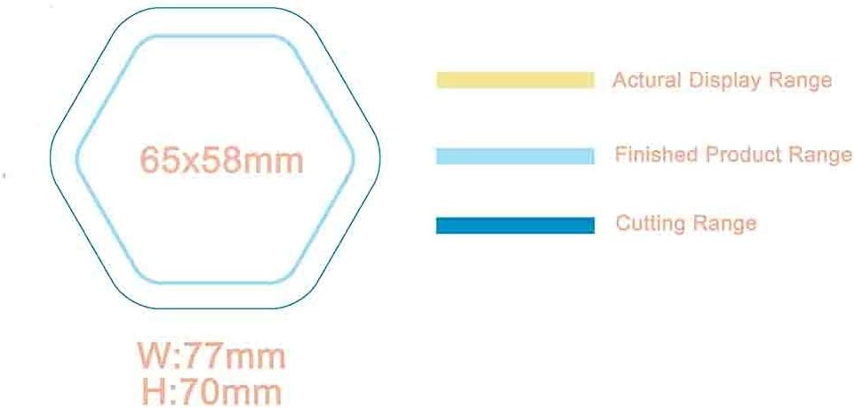 ChiButtons Hexagonal 58x65mm Interchangeable Round Die Moulds-S1 + Free Pin Button Components (100 Sets)
