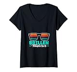 Damen Optiker Augenoptiker Sehhilfe Brillen Flüsterer T-Shirt mit V-Ausschnitt