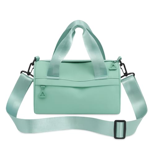 Bolsa Feminina Crossbody Transversal Pequena Impermeável com Bolso Externo e Alça Tiracolo Ajustável (Verde)