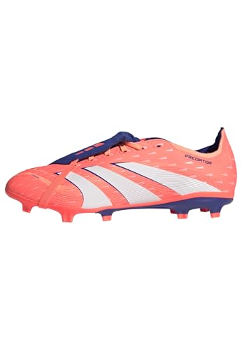 adidas Unisex Bota Predator League Fold-Over Tongue césped Natural seco/multisuperficie, Signal Coral/Cloud White/Beam Orange, 43 1/3