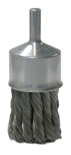 Weiler Steel Cup Brush - Shank Attachment - 1 1/8 in Diameter - 0.0118 in Bristle Diameter - 10187 [PRICE is per BRUSH]