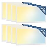Amico 8 Pack 2x4 LED Flat Panel Light 30/35/45W 5500lm Adjustable, 0-10V Dimmable LED Drop Ceiling Light Fixtures, 3500K/4000K/5000K Selectable for Office - ETL FCC Listed