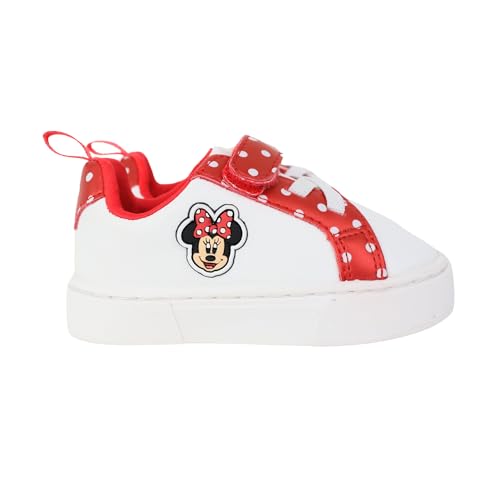 Disney Infant Girls Minnie Mouse Low Top Hook and Loop Sneakers – Red - 4 by Ground Up - Used condition - Image 2