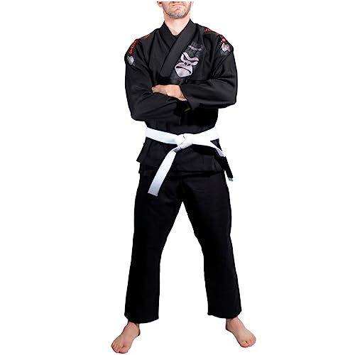 Kimono Jiu-jitsu Masculino Competidor Competição Profissional Adulto Trançado Preto Azul Branco Gori