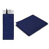 Photo Gallery virsus kit 100 tovaglie + 100 buste portaposate in tnt tessuto non tessuto, tovaglia da 100x100 cm, portaposate da 11x25 cm con tovagliolo, ideali per la ristorazione (blu) Photo Gallery virsus kit 100 tovaglie + 100 buste portaposate in tnt tessuto non tessuto, tovaglia da 100x100 cm, portaposate da 11x25 cm con tovagliolo, ideali per la ristorazione (blu)