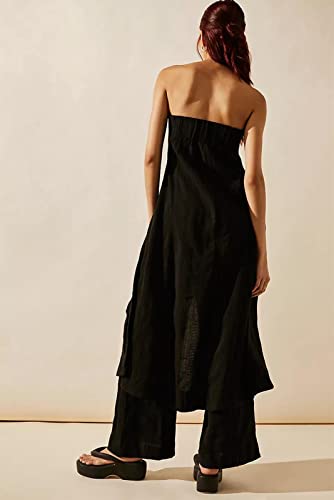 Womens Summer Two Piece Outfits Twist Knot Crop Tops Wide Leg Pants Y2K Loungwear Sets with Pockets4