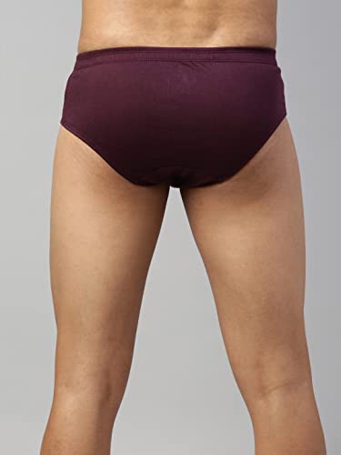 Image of Dixcy Scott Men's 100% Cotton Fabric with Anti Microbial Finish Solid Brief - Vital Brief- Assorted - Print & Color May be Vary (Pack of 4)