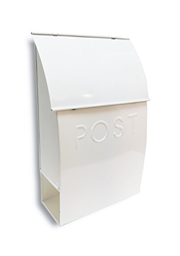 Flash Deals - 80% OFF NACH Milano Pointed Mailbox - Rustic Mailboxes for Outside with Newspaper Holder - Weather Resistant Rust-Proof Mailbox with Powder Coated Finish - 9.5 x 4 x 15"