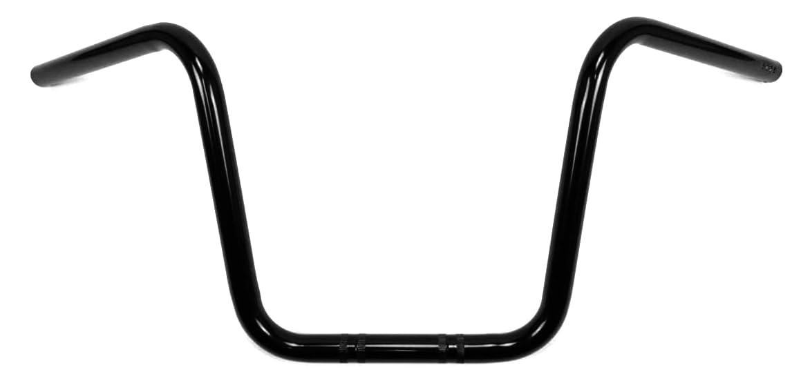 1 pollice (25,4 mm) manubrio Ape Hanger 30 cm nero compatibile con Harley-Davidson