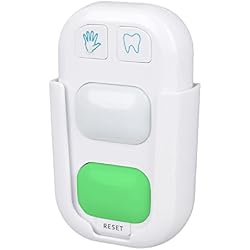 SOARING Wireless Battery Powered Timer for Kids - 2 Minutes Teeth Brush, 20 Seconds Hand Washing, Color Indicator Light Stick on Bathroom for Children Training Coach