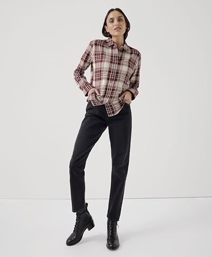 Pact Organic Cotton Women's Flannel Button-Up Shirt2