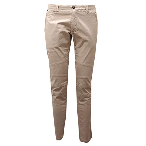 Pantalon beige en coton pour homme Coupe droite chino classique modèle 0990AE