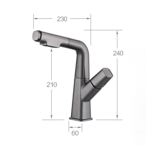 Grifo for lavabo de baño anticanas con temperatura ajustable monomando 7