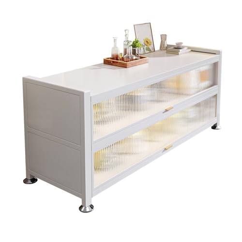 Meuble de rangement de cuisine blanc pour aménager un coin café moderne