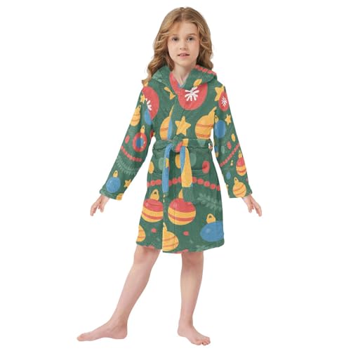 GuoChe Bathrobe For Girls Holiday Decorations Pattern Girls Robe With Hood2