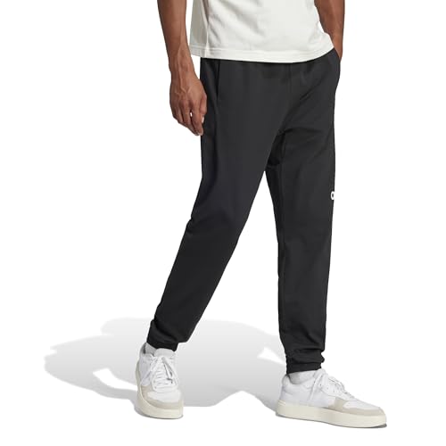 adidas Herren Essentials Linear Single Jersey Pants, Black/White, L – Ansicht 6