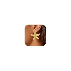 A: golden starfish earrings