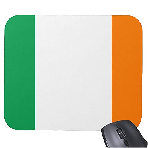 Tapis de souris drapeau de l'Irlande Tapis de souris Dessous de verre Base en caoutchouc antidérapant Blanc (240 x 200 x 4 mm) Couleur : Irlande